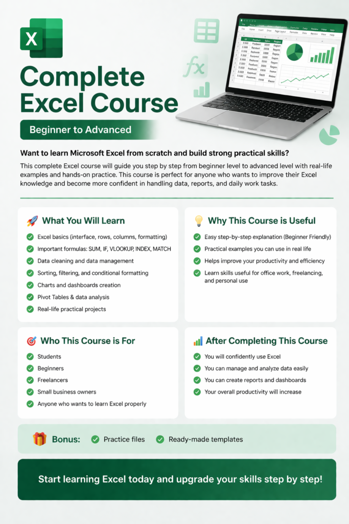 Complete Microsoft Excel Course with Real Projects - Excel Store
